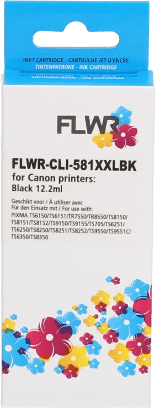 FLWR - Inktcartridge / CLI-581XXL / Zwart - Geschikt voor Canon