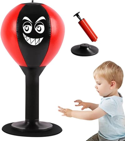 Desktop Bokszak - Boksbal Tafelmodel - Stress Verlichten - Verstelbare Hoogte - 205 cm Breed - A
