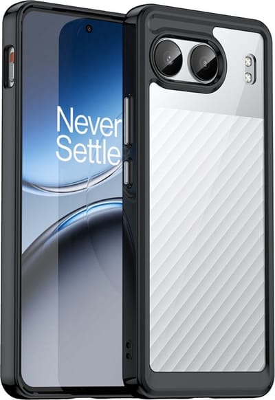 Coverup Hoesje - Geschikt voor OnePlus Nord 4 Hoesje - Coverup Transparant ShockProof TPU Back Cover - Zwart