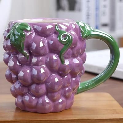 3D Creatieve Fruit Keramische Mok Koffiemokken Aardbei met Handvat Kinderen Melkbeker Gepersonaliseerde Fruitvorm Kantoor Waterbekers 430-600ml