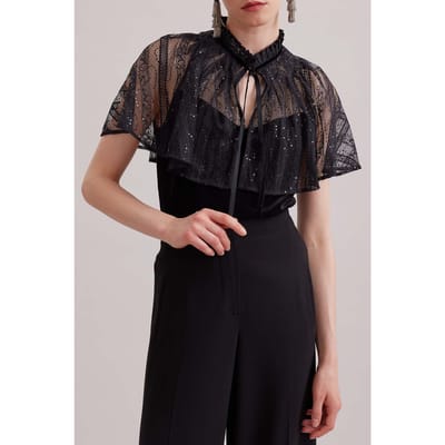 Anne Fontaine Gothic Tee-shirt Black Size: 36 | Blouses Outlet | Dames | Zwart