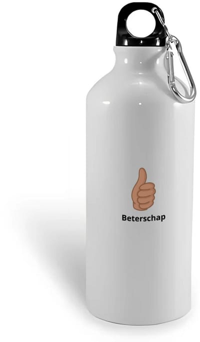Hacebo® - beterschap duim waterfles - Beterschap - iemand die ziek is of iets gebroken heeft - snel beter worden - beterschap cadeau - cadeau - kado - geschenk - gift - water fles - 400ML