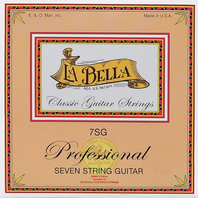 La Bella L-7SG 7-snarige snarenset voor 7-snarige klassieke gitaar, verzilverde bassnaren