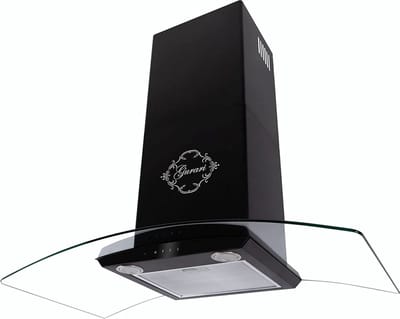 GURARI Wandafzuigkap GCH T 465 60 BL PRIME N, Afzuigkap 60cm/ zwart / Effiztient / POWER 1000m³/h