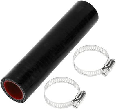 Dailygoods- Silicone Slang - 4-Laags - 150mm Lengte - 25mm Binnendiameter - Zwart/Rood - Bestand tegen Hoge Temperatuur - Koelslang