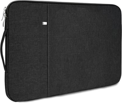 Waterdichte Laptoptas voor 13-15.6 Inch Laptops - Beschermhoes voor MacBook, Acer, Dell en meer - Zwart, 14 Inch