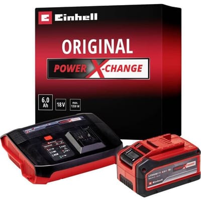 Einhell 18 V/4-6 Ah Power X-Change starter kit - 1x 4-6 Ah Accu en snellader - universeel voor alle Power X-Change machines