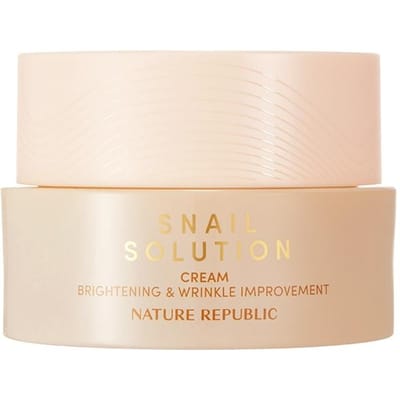 NATURE REPUBLIC Snail Solution Cream 52ml, een voedende crème voor elasticiteit, 60% gefilterd met slakkenslijm, ultra-hydratatie en voeding