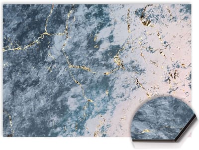 KitchenArt - Elegant Ocean Marble Spatscherm - 60x30 cm - Spatscherm Achterwand Keuken - Spatwand Keuken