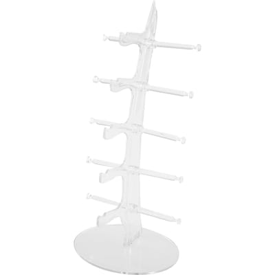 5 Paires Plastique Lunettes Étagère Lunettes de Soleil Présentoir Râtelier Support de Rangement Transparent white