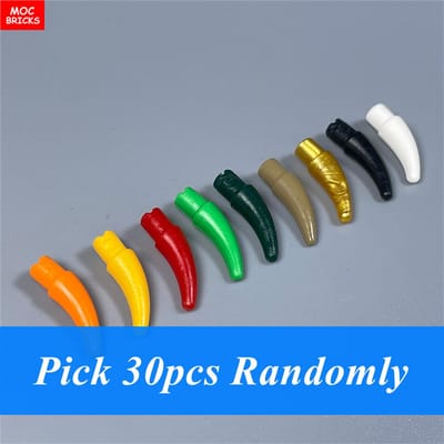 30 stuks MOC Stenen 88513 53451 Dieren Compact Barb Klauw Hoorn Tand Plantenvoedsel Boerderij Peper Bouwstenen Deeltje DIY Kinderen Cadeau