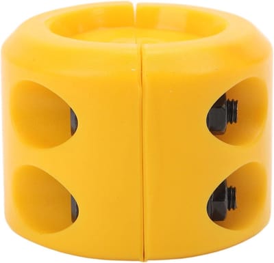 Lierkabelstopper - Lierstopper Rubber - Bescherming Liermotor - Geluidseliminatie - 10 x 10 x 5 cm - GEEL