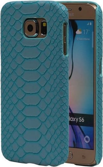 Blauw Slang Hardcase Backcover Samsung Galaxy S6 Hoesje