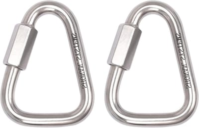 Driehoekige Karabiners - Snelle Links - Bevestigen & Ophangen - Heavy Duty Ontwerp - 1500 Lbs Capaciteit - Zilverkleurig
