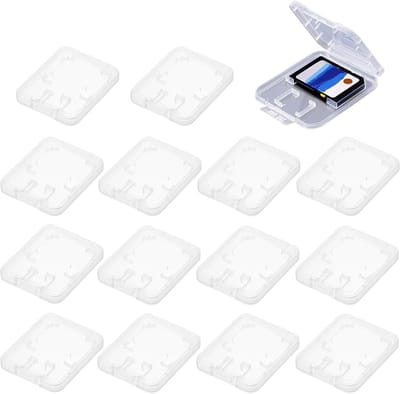 Memory Card Opbergdoos - Set van 15 Transparante SD Kaart Beschermhoezen voor Veilige Opslag