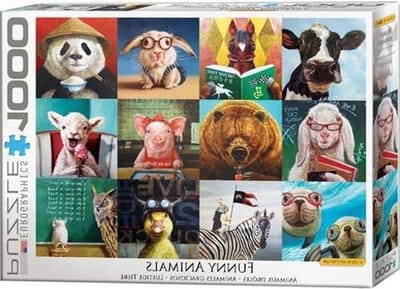 Puzzel met Dieren - Legpuzzel Jigsaw - Ontspanning thuis - 1000 Stukjes - 68x48 cm - Multicolor