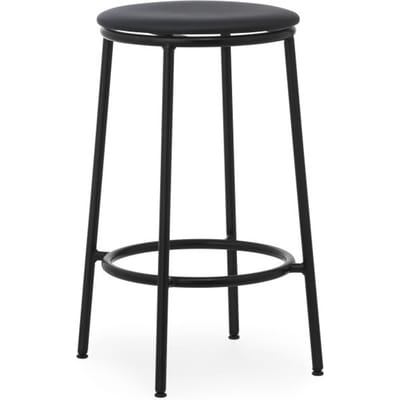 Normann Copenhagen Circa Barkruk  - zwart (Leder) - 65 cm