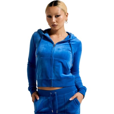 Juicy Couture Juicy Couture Robertson hoodie met ritssluiting FELBLAUW - Maat XS