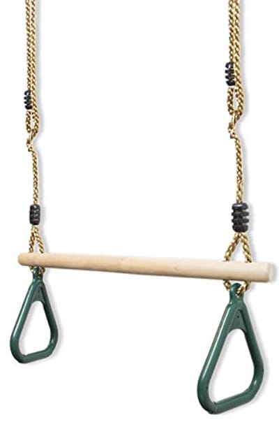 Trapezium Schommel met Ringen voor Kinderen - Gymnastiek Stang van Hout 200cm