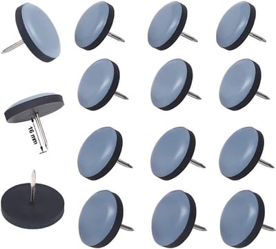 Meubelglijders Rond - Glijders met Spijker - Vloer Beschermen - PTFE Coating - 19 mm Diameter