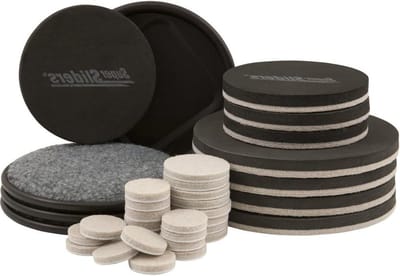 Herbruikbare meubelverhuizers voor harde oppervlakken - Snelle & gemakkelijke zware meubelverplaatsing met SuperSliders Variety Pack (36 stuks)