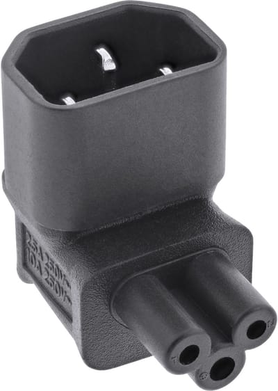 C5 - C14 voeding adapter haaks / zwart