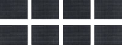 Krumble Theedoek met kleine blokjes - Ruitpatroon - Theedoeken - Glazendoeken - Keukendoeken - Vaatdoek - Katoen - Zwart met wit - 40 x 60 cm - Set van 8