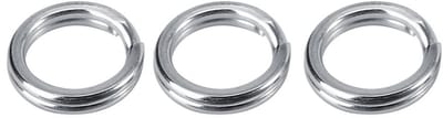 VGEBY 50pcs RVS Split Ringen voor Vissen - Duurzame Double Circle Connector