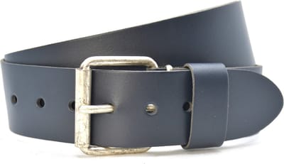 Moderiemen 5cm brede lederen jeans riem - 100% leder - bruin - Maat 95 - totale lengte 110 cm