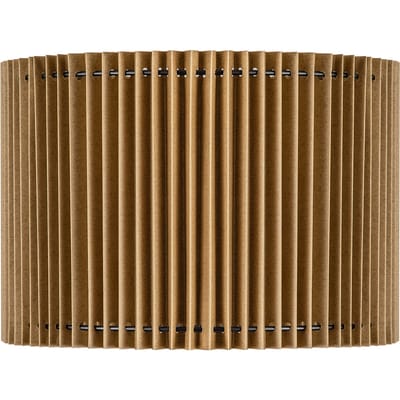 Papieren Gevouwen Lampenkap - Cilindrisch - Brown - ø30 x 20 cm - E27 fitting - Voor Hanglampen en Tafellampen - Ontworpen voor woonkamer en eetkamer