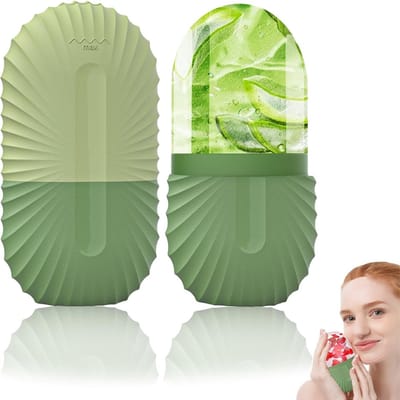 Famanu – Silicone ice roller – Gezichtsmassage en koeling – Vermindert rimpels en kalmeert de huid – Roze