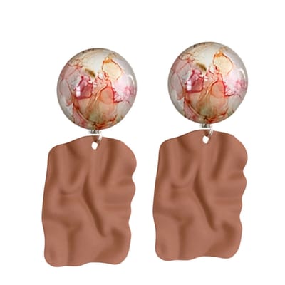 Clip oorbellen- Ashley -oud roze -satijn-geen gaatje- Charme Bijoux