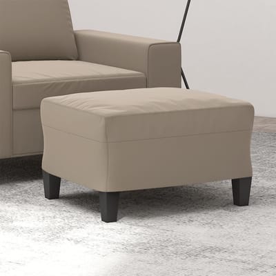 vidaXL - Voetenbank - 60x50x41 - cm - microvezelstof - taupe