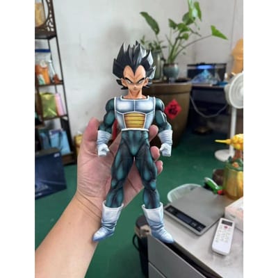 Dragon Ball GK Standbeeld Figuur Super Saiyan Vegeta Staande Houding Figuur Populair Cartoonfiguur Standbeeld Bureau Decoratie gray