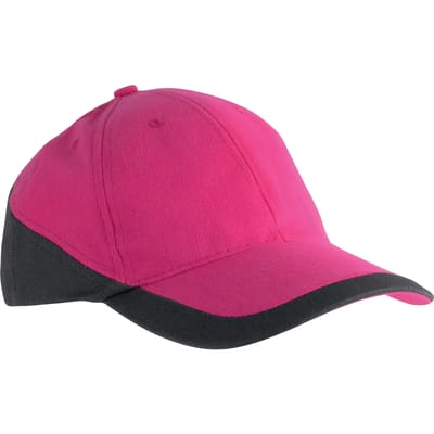 K-up Racing - Tweekleurige pet 6 Panelen KP045 - Fuchsia / Dark Grey - One size