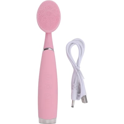 Gezichtsreinigingsborstel Siliconen Gezichtsscrubber IPX6 Waterdicht Handheld Elektrische Gezichtsborstel roze
