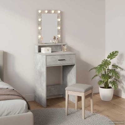 vidaXL - Kaptafel - Grijs - 50 - x - 41 - x - 140 - cm - Bewerkt - hout