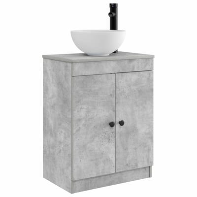 vidaXL - Badkamer - Vanity - met - Wastafel - Betongrijs - 54 - x - 35 - x - 83 - cm
