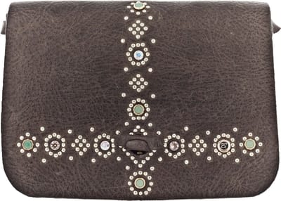 b.belt Leren Gordeltas Schoudertas Maya Beltbag Stahlgrau Grijs