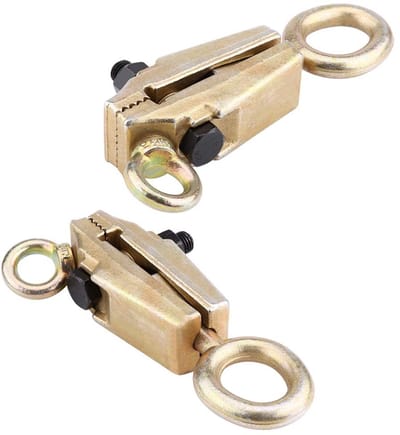 Allecto - Auto Body Repair Pull Clamp - Compact Zelfsluitende Grip - Goud - Tweerichtings Trekbediening - Geschikt voor Autoherstel - 5 Ton Trekste...