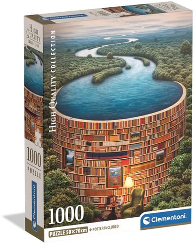 Clementoni - Puzzel - 1000 Stukjes - Bibliodame - Puzzel Voor Volwassenen - High Quality Collection
