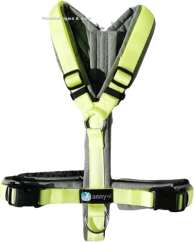 AnnyX Y-Hondentuig – Puppy Tuigje – Limited Edition – Grijs/Lemon – Maat XXS  Limited Edition – op = op!