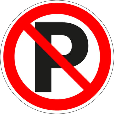 Parkeren verboden sticker 50 mm - 10 stuks per kaart