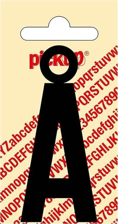 Pickup plakletter Nobel 60 mm zwart Å - 31002060AO