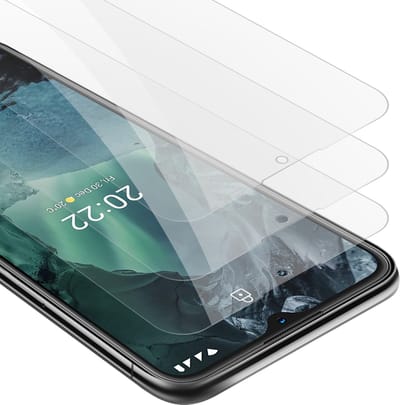 Cadorabo 3x Screenprotector geschikt voor Nokia G11 / G21 - Beschermende Pantser Film in KRISTALHELDER - Getemperd (Tempered) Display beschermend glas in 9H hardheid met 3D Touch