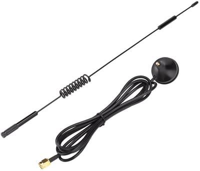 Allecto - 433 MHz Antenne - Hoge Versterking - 31 cm Gemaakt Van Hoogwaardig Metaal - Draadloze Module - Magnetische Zuigkracht - Ideaal Voor Netwe...