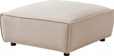 Vente-unique Poef van beige ribfluweel BORORE - van Pascal Morabito