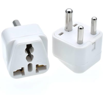 Zuid-Afrikaanse Stekker Converter Type M Stekker Adapter Veilig Geaard Kleine Reisadapter Stekker Voor Zuid-AfrikaansIndiase Reizen wit