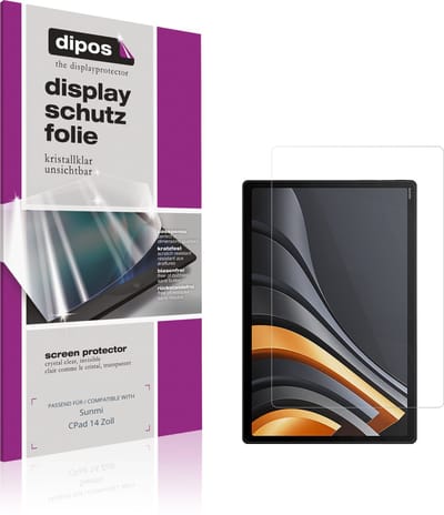 dipos – 2x Beschermfolie geschikt voor Sunmi CPad 14 Zoll | Krasbestendige & heldere Screenprotector Ultra-Thin