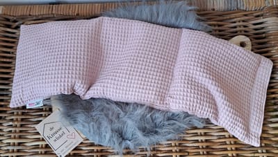 Warmezak! - XL - Pittenzak / coldpack - Wasbare hoes - Made in NL - 60x20cm - Oud-roze - Wafelstof - Pittenkussen met biologische tarwe - Warmtekussen voor in de magnetron